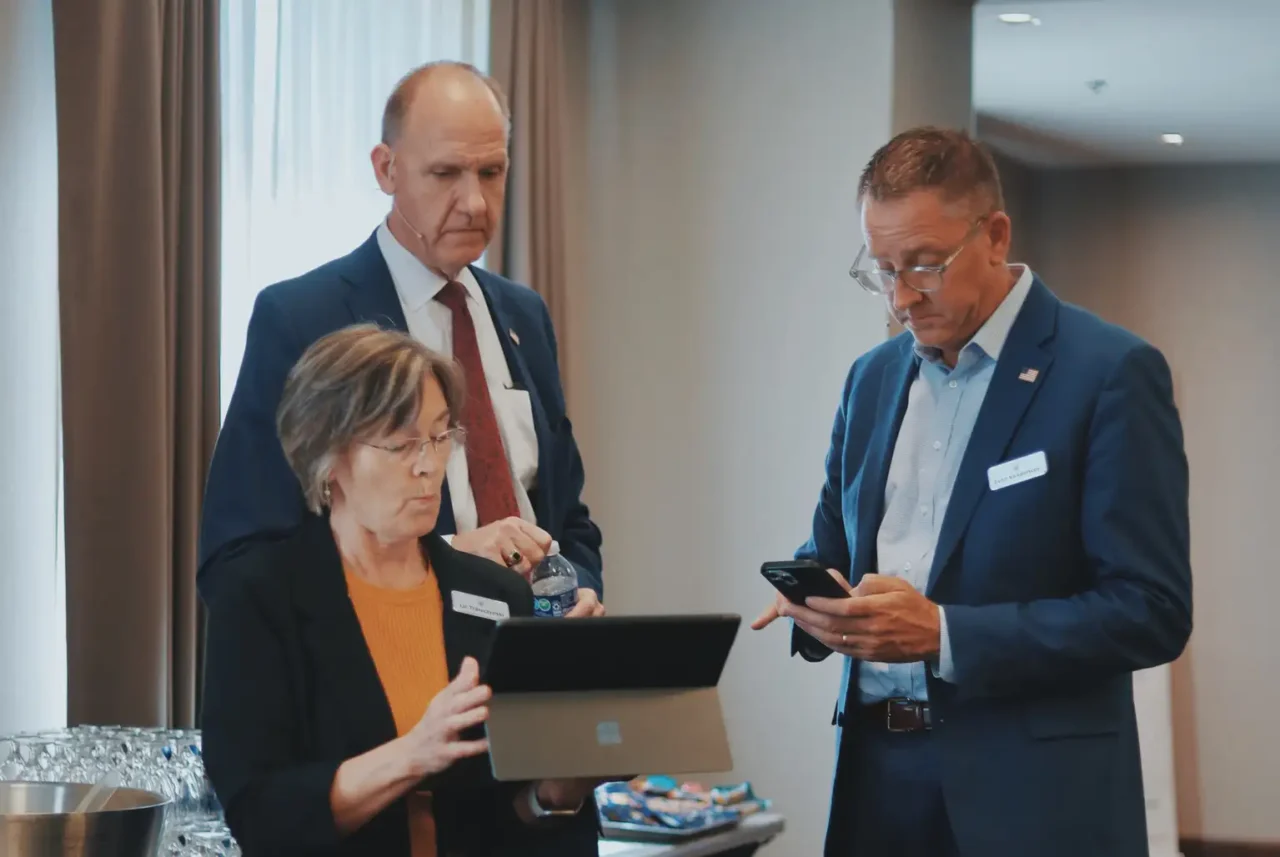 Advisor reviewing a financial plan